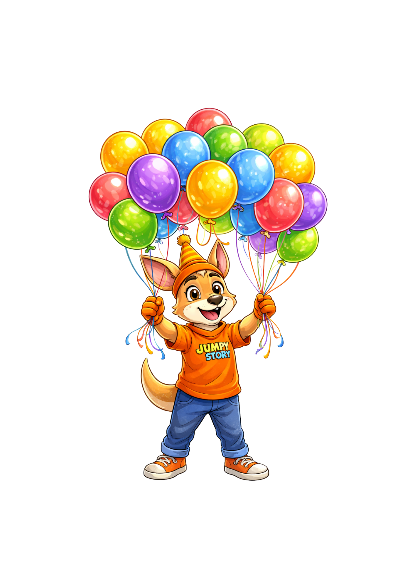 Jumpy la mascotte de Jump Story pour les anniversaires