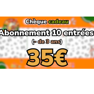 Abonnement 10 entrées - de 3 ans 35€ Jump Story