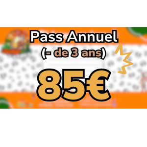 Pass Annuel (- de 3 ans) 85€ Jump Story