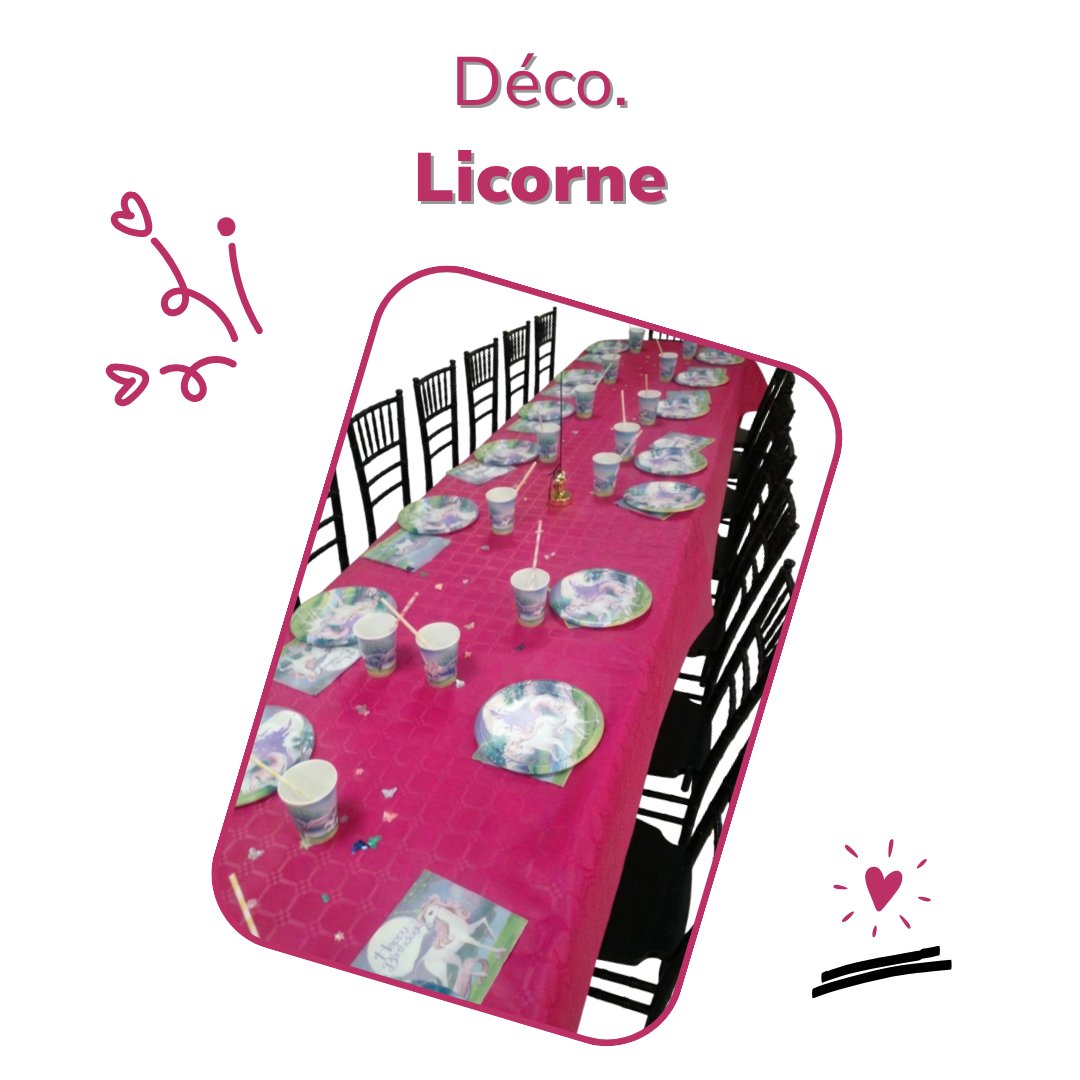 Décoration table Licorne Jump Story