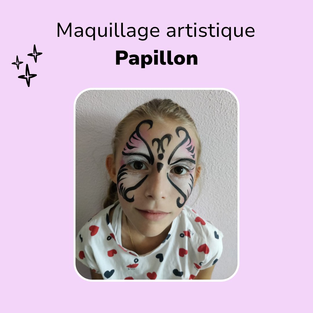 Maquillage artistique Papillon Jump Story