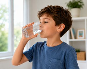 enfant qui boit de l'eau