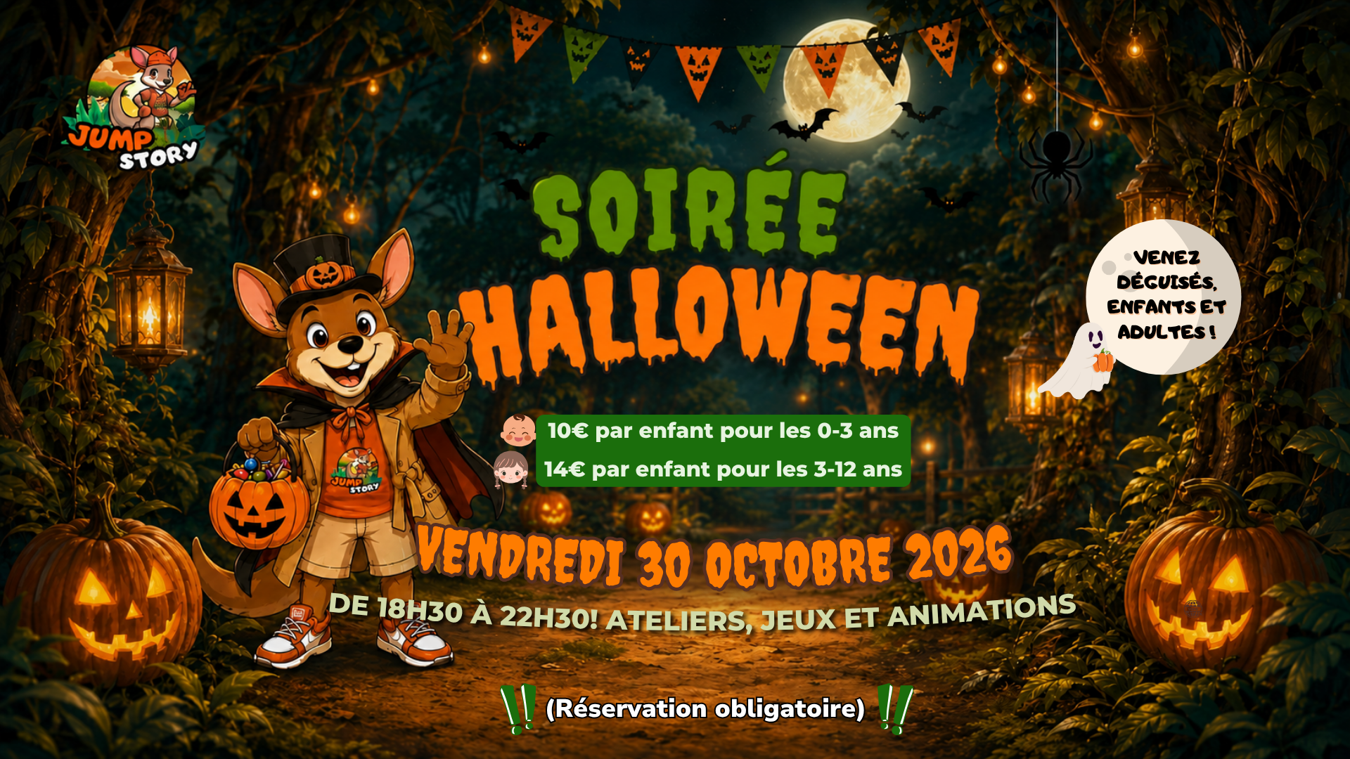 Soirée Halloween Jump Story — vendredi 30 octobre 2026