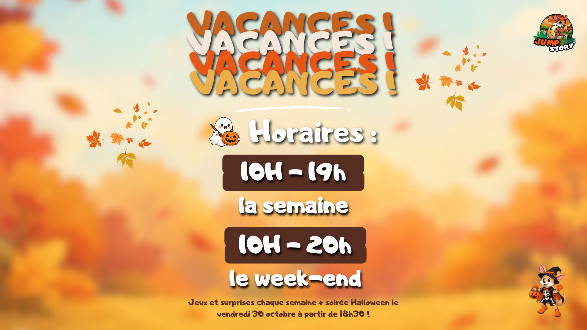 Vacances d'Halloween Jump Story